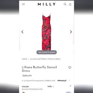 Milly Dress, pink and black, size 4